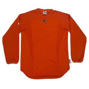 Philadelphia Flyers Sweatshirt Men S Orange Majestic Long Sleeve Therma Base NHL